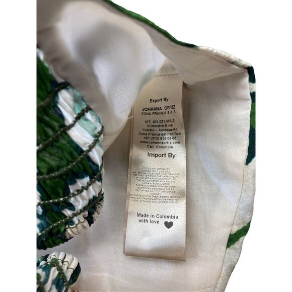 JOHANNA ORTIZ Sz 0 nature Crop Top Bra Tank Basil Green Pearl White New - Picture 5 of 6